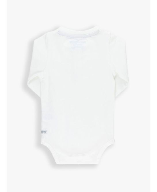 White Henley Bodysuit - Doodlebug's Children's Boutique