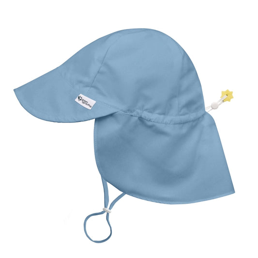 Sun Protection Flap Hat in Blue  - Doodlebug's Children's Boutique