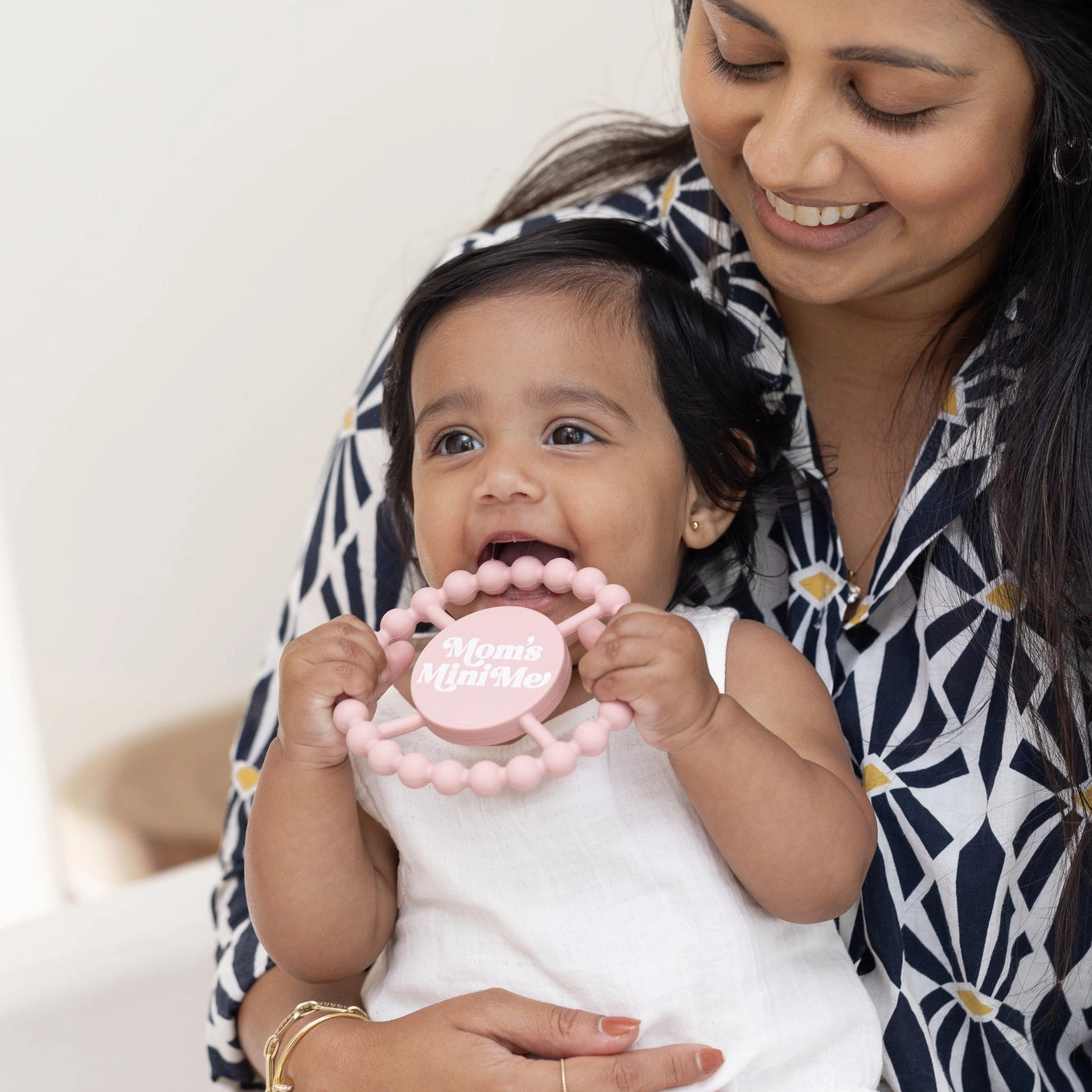 Mom's Mini Me Happy Teether - Doodlebug's Children's Boutique