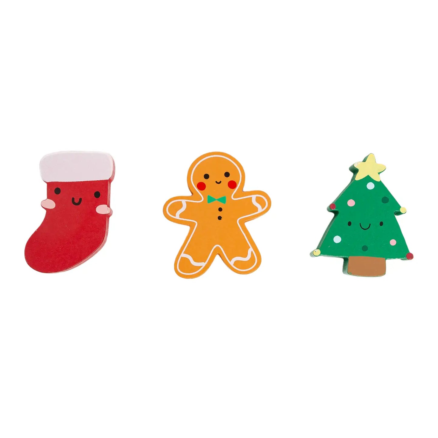 Christmas 3 Piece Wooden Puzzle  - Doodlebug's Children's Boutique
