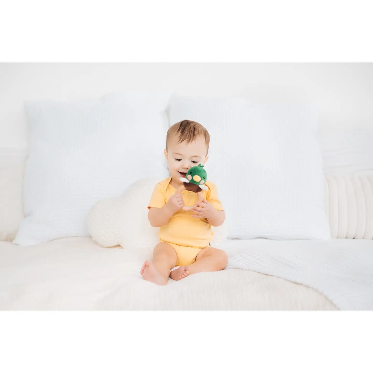 Mallard Duck Wood Rattle Teether - Doodlebug's Children's Boutique