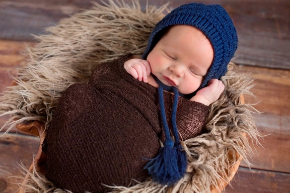 Navy Blue Going Home Crochet Hat  - Doodlebug's Children's Boutique