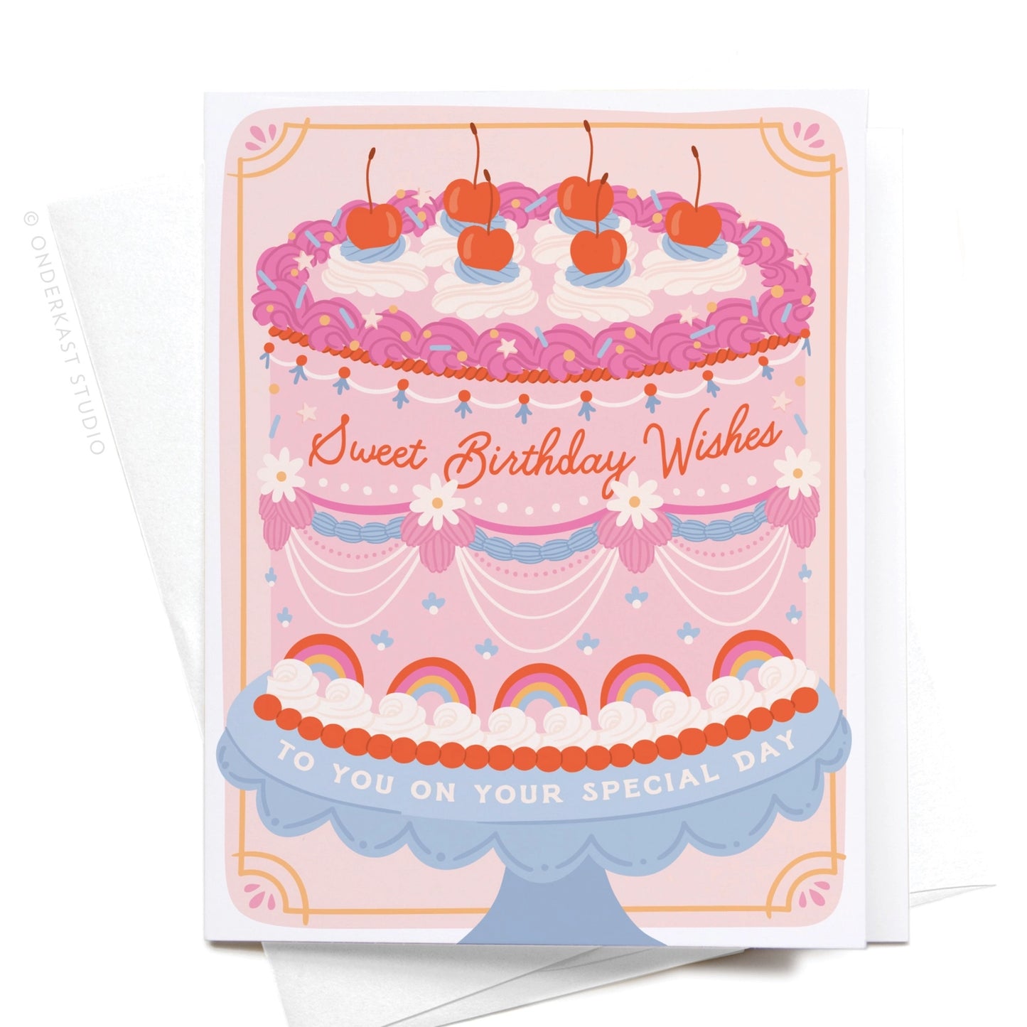 Sweet Birthday Wishes Cake Greeting Card - Doodlebug's Children's Boutique