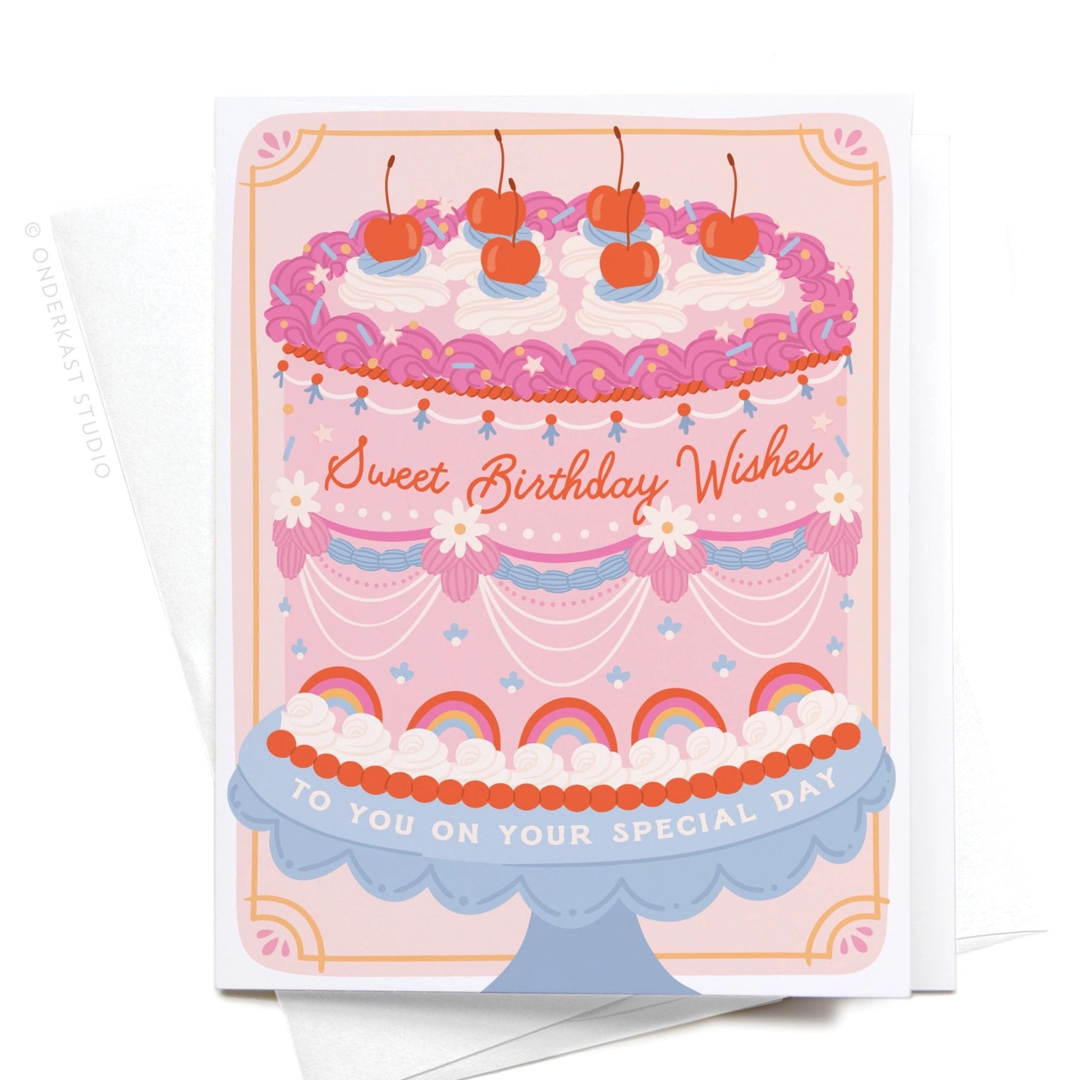 Sweet Birthday Wishes Cake Greeting Card - Doodlebug's Children's Boutique