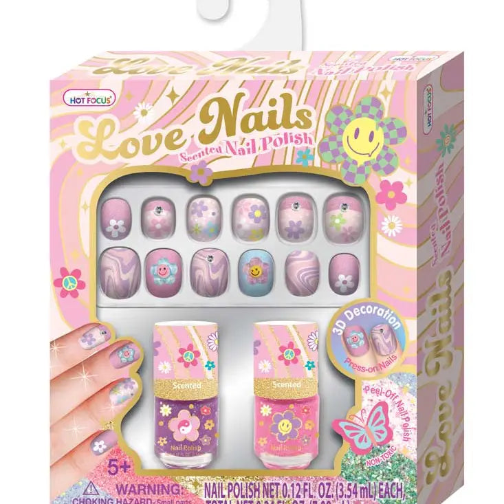 Groovy Flower Love Nails Set - Doodlebug's Children's Boutique