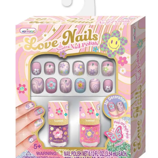 Groovy Flower Love Nails Set - Doodlebug's Children's Boutique