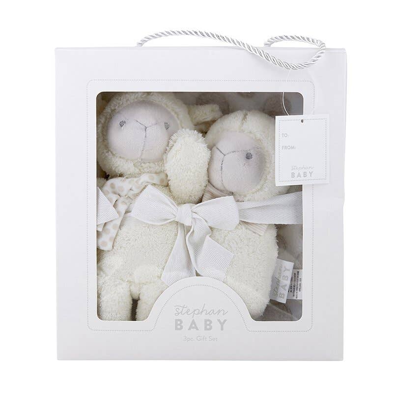 Lamb Blanket & Toy Set - Doodlebug's Children's Boutique