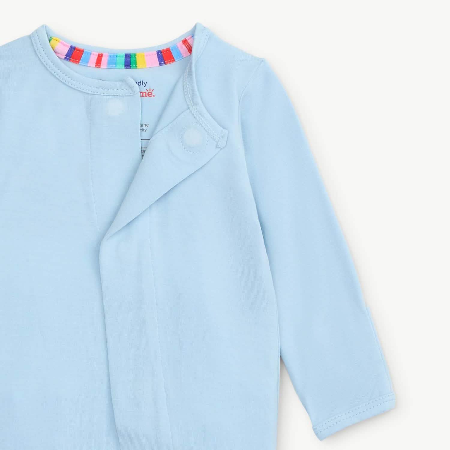 Pin Dot Blue Modal Magnetic Footie - Doodlebug's Children's Boutique