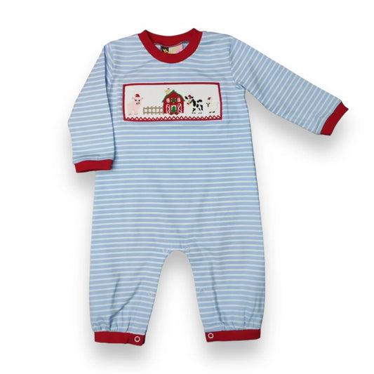 Christmas on the Farm Romper  - Doodlebug's Children's Boutique