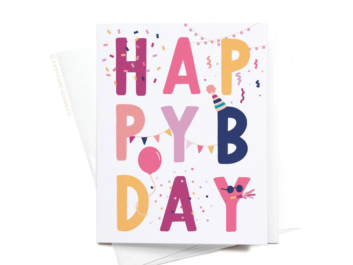 Happy B-Day Party Decorations Greeting Card