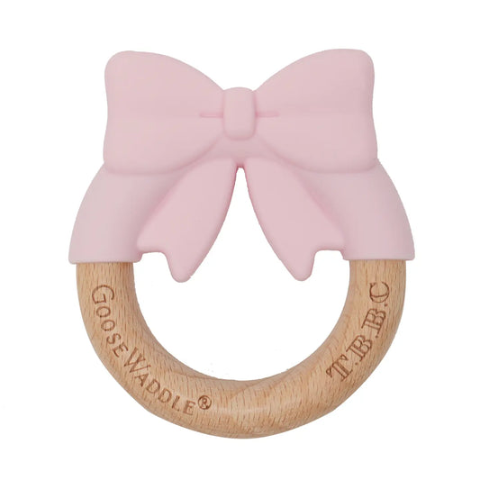 The Beaufort Bonnet Company Pink Bow Teether - Doodlebug's Children's Boutique