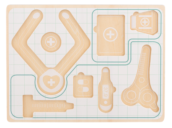 Wooden Doctor Puzzle Set