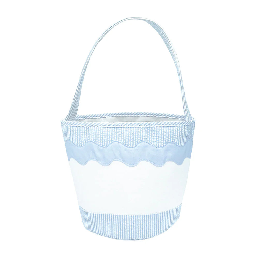 Blue Seersucker Tote  - Doodlebug's Children's Boutique