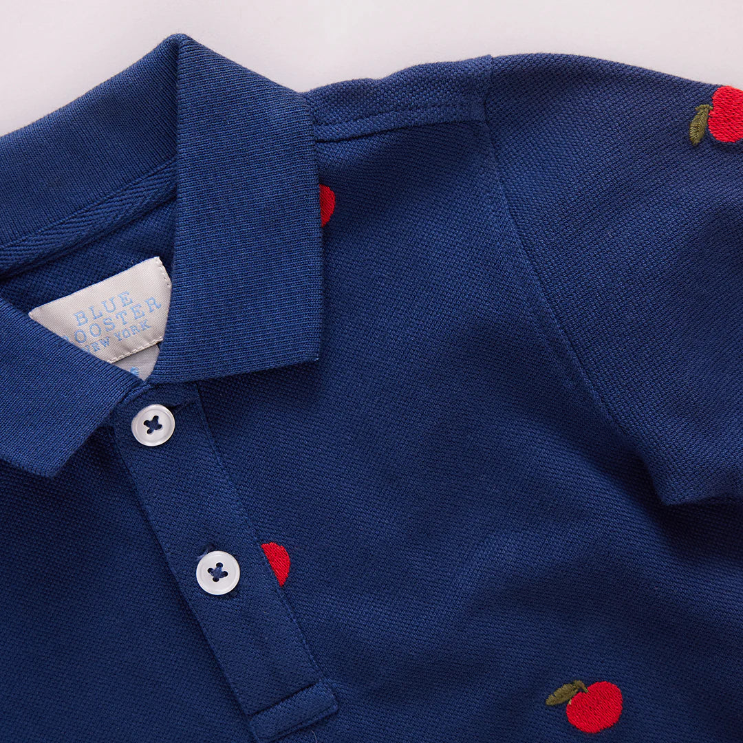 Alec Shirt in Apples Embroidery  - Doodlebug's Children's Boutique