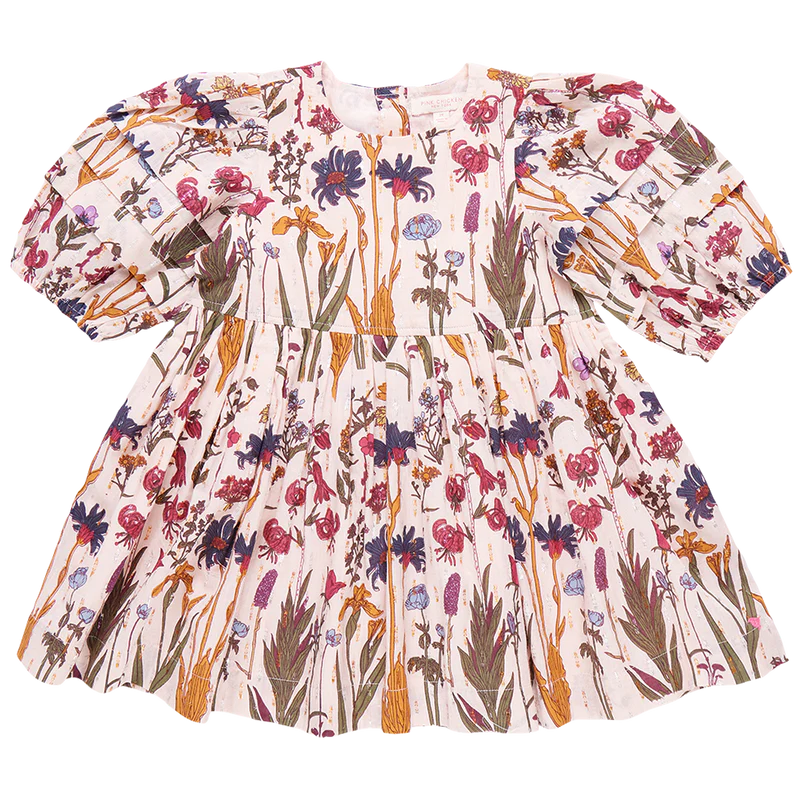 Brooke Dress in Autumn Flowers  - Doodlebug's Children's Boutique