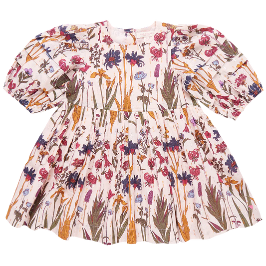 Brooke Dress in Autumn Flowers  - Doodlebug's Children's Boutique