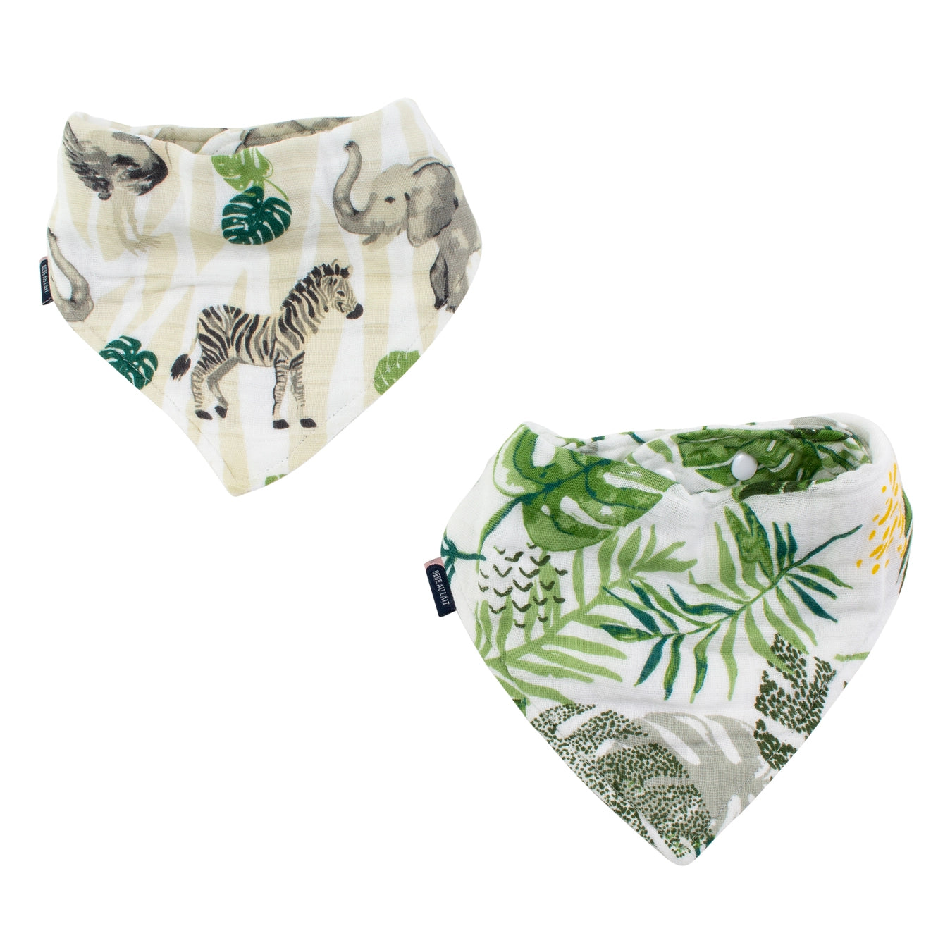 Jungle + Rainforest Classic Muslin Bandana Bib Set  - Doodlebug's Children's Boutique