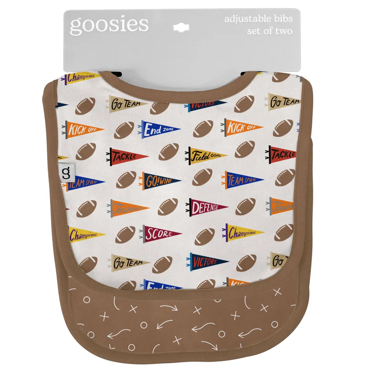 Varsity Football Bib Set - Doodlebug's Children's Boutique