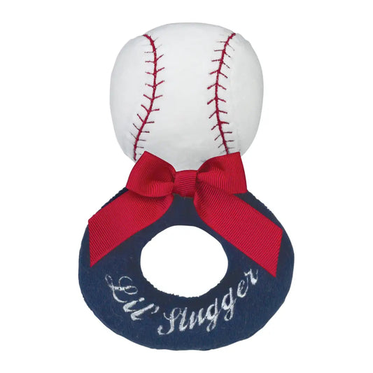 Lil' Slugger Baseball Ring Rattle  - Doodlebug's Children's Boutique