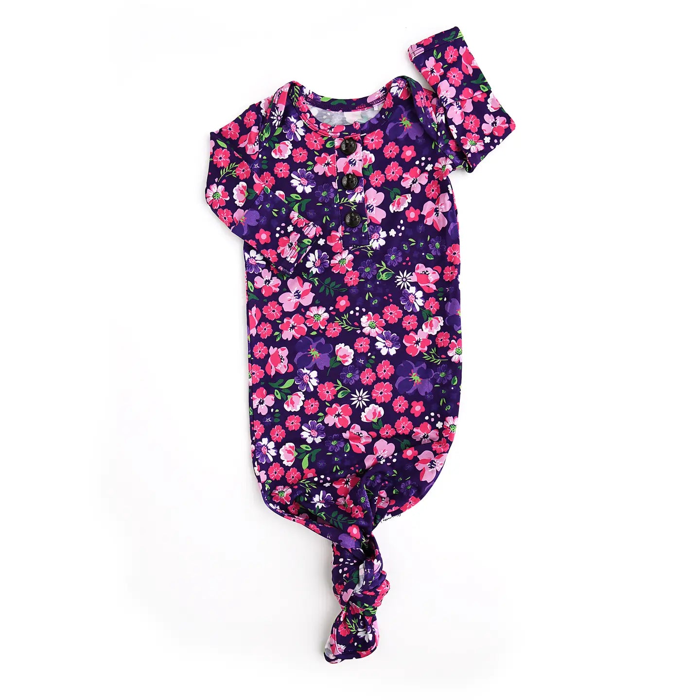 Mila Knotted Ruffle Button Gown - Doodlebug's Children's Boutique