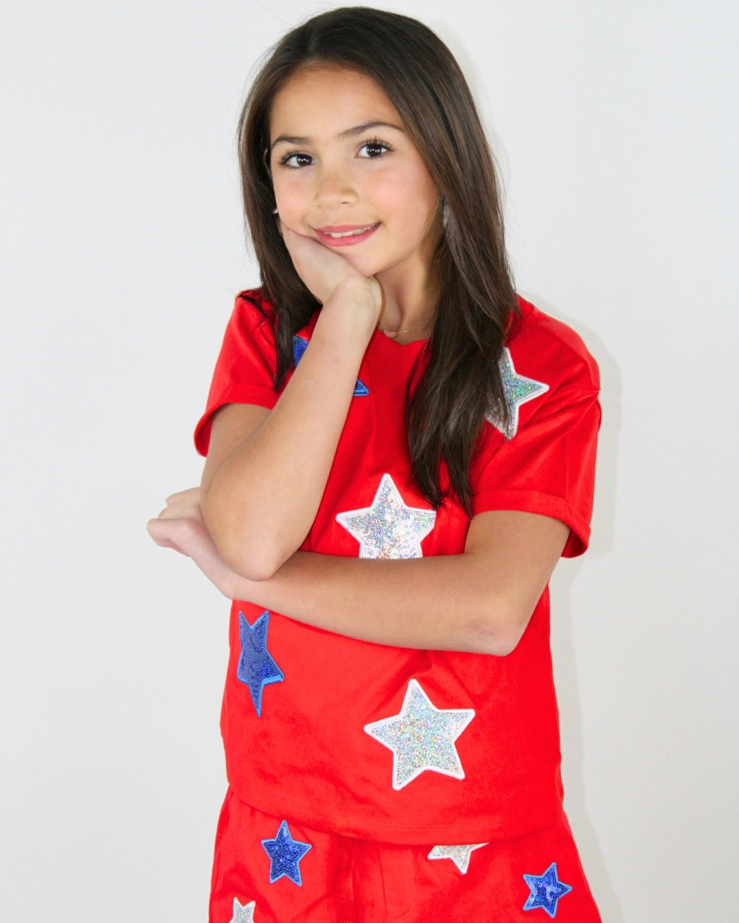 Sequin Stars Top & Shorts Set - Doodlebug's Children's Boutique