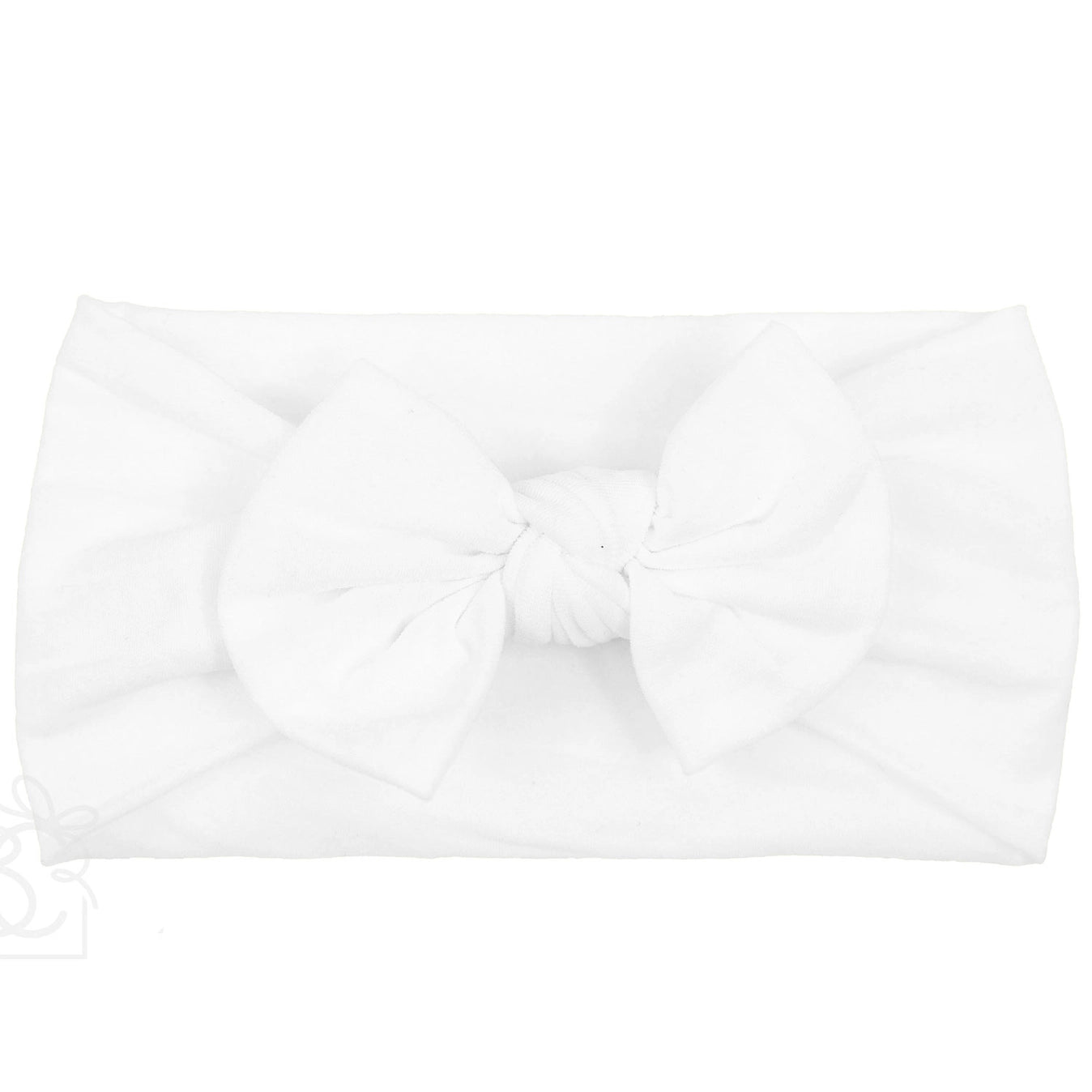 Knot Bow Headband in White  - Doodlebug's Children's Boutique