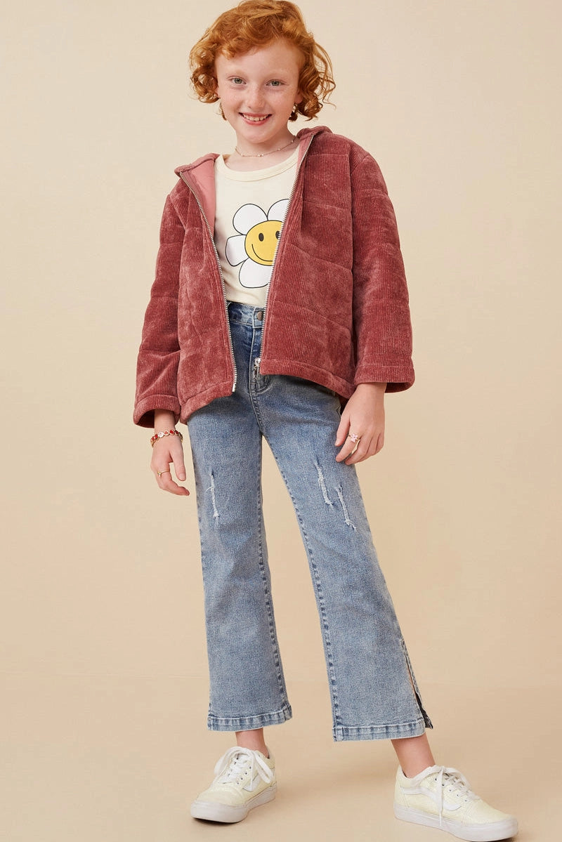 Mauve Chenille Padded Jacket - Doodlebug's Children's Boutique