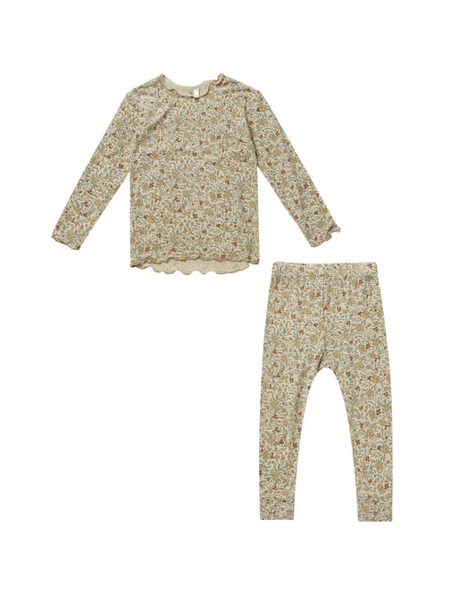Modal Pajama Set in Golden Garden  - Doodlebug's Children's Boutique