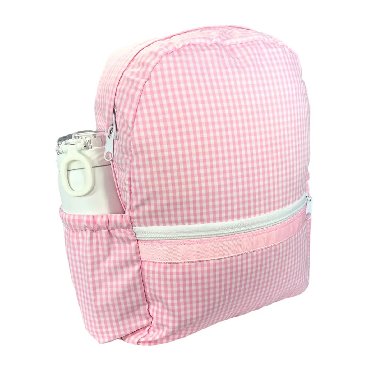 Pink Gingham Medium Backpack with Pockets - Doodlebug's Children's Boutique