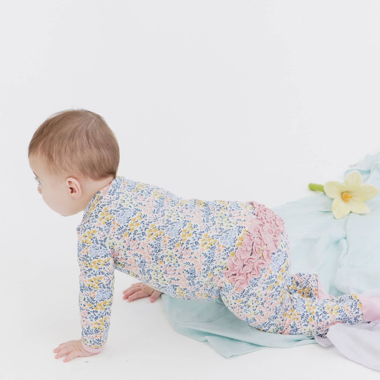 Chelsea Modal Magnetic Ruffle Footie - Doodlebug's Children's Boutique