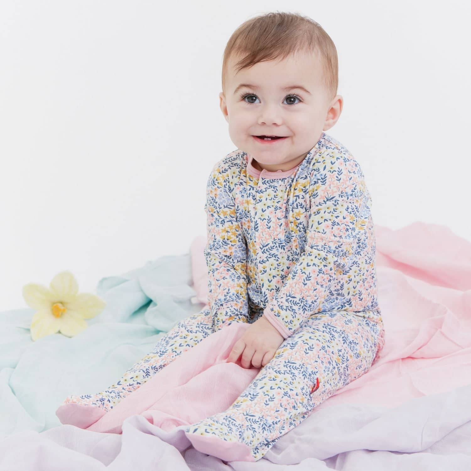 Chelsea Modal Magnetic Ruffle Footie - Doodlebug's Children's Boutique