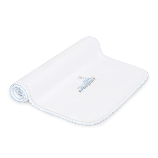 Choo Choo Train Embroidered Burp Cloth - Doodlebug's Children's Boutique