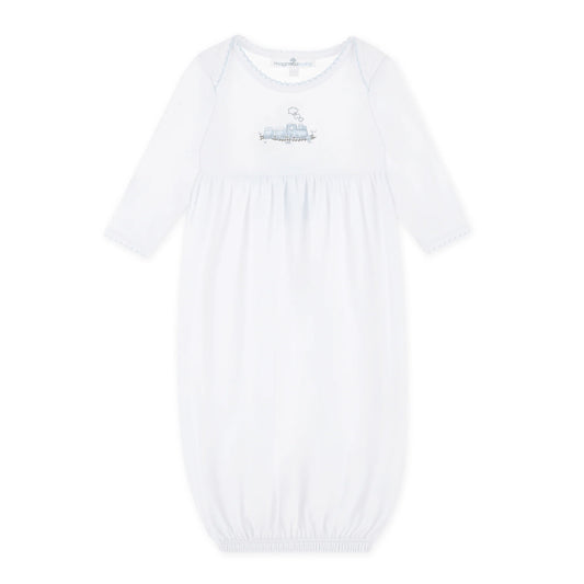 Choo Choo Train Gathered Gown - Doodlebug's Children's Boutique