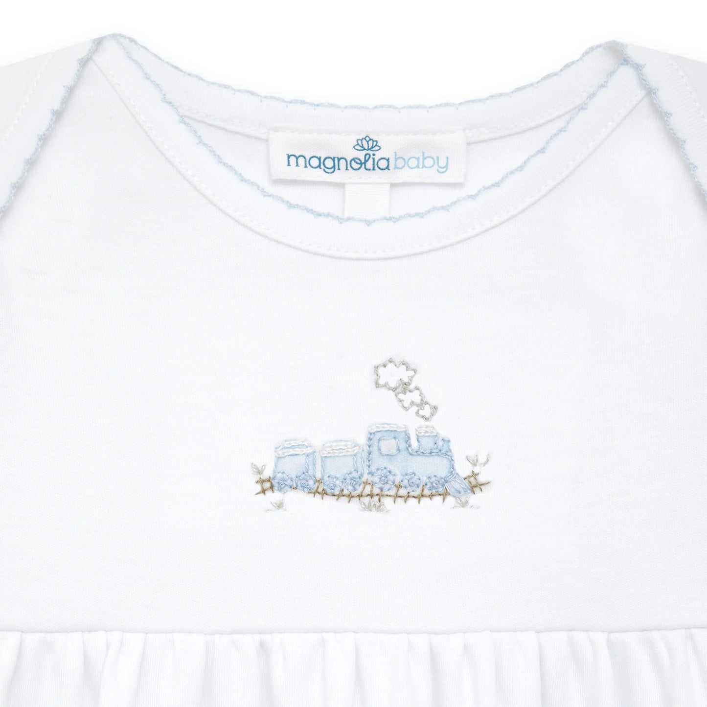 Choo Choo Train Gathered Gown - Doodlebug's Children's Boutique