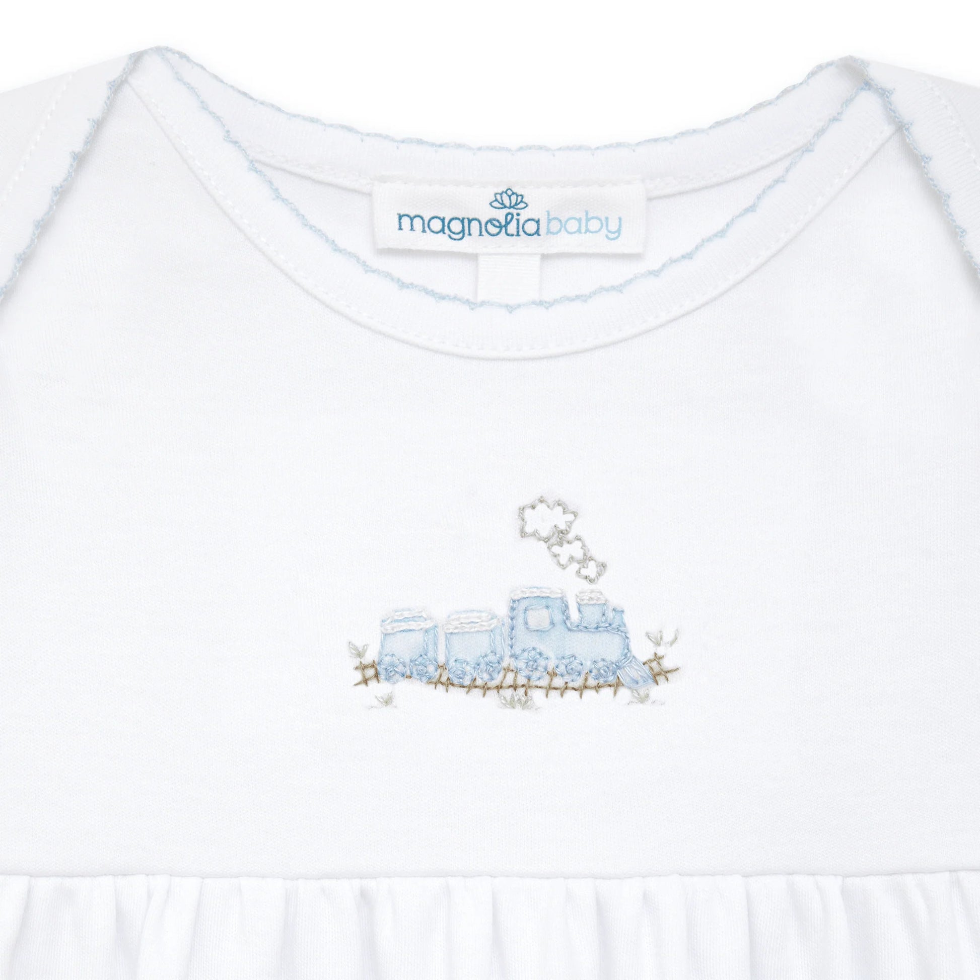 Choo Choo Train Gathered Gown - Doodlebug's Children's Boutique