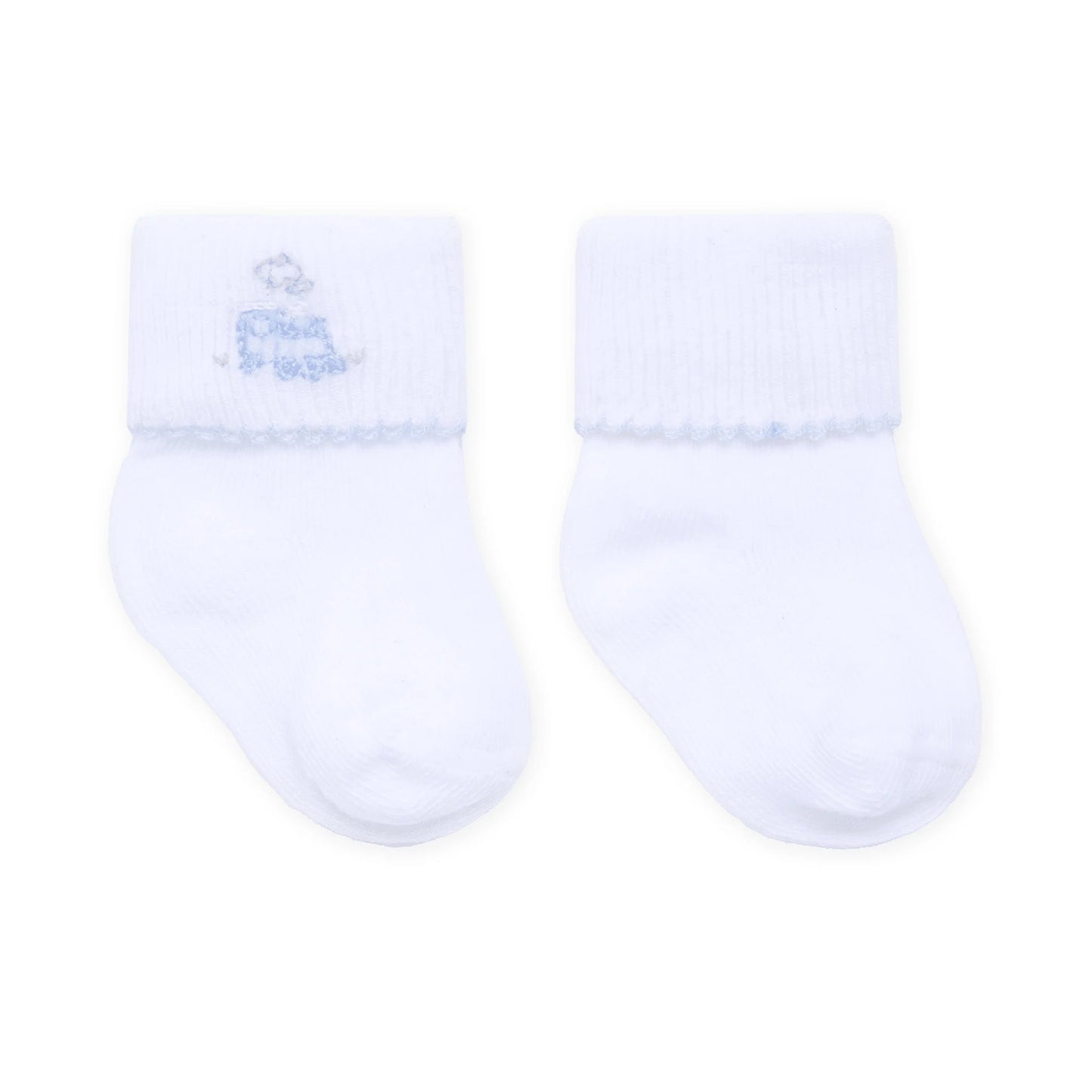 Choo Choo Train Hand Embroidered Socks - Doodlebug's Children's Boutique