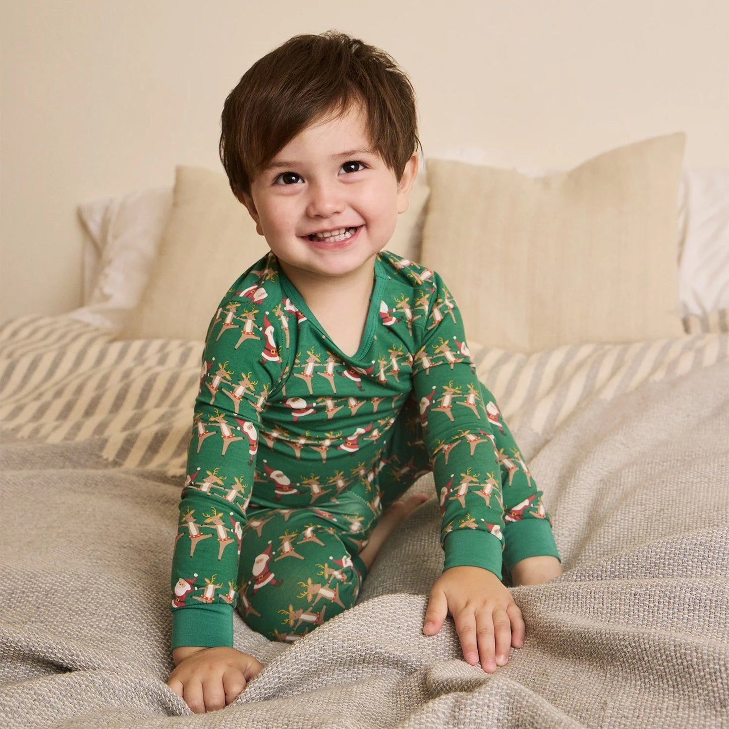 Christmas Can Can Modal Magnetic Pajama Set  - Doodlebug's Children's Boutique