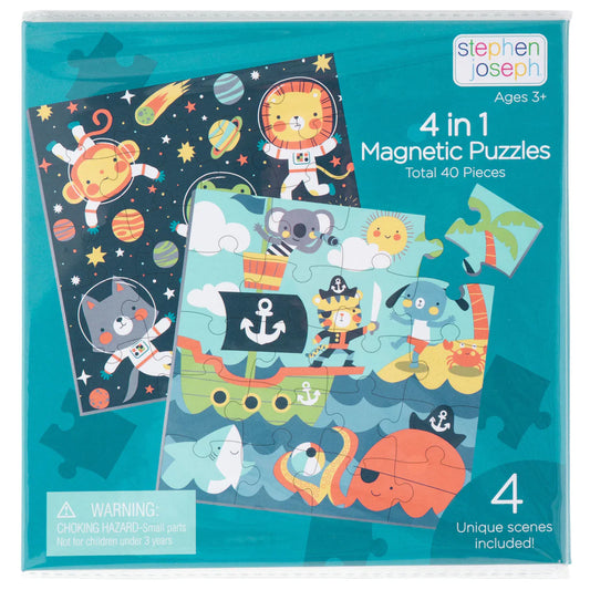 4 in 1 Magnetic Puzzle for Boy  - Doodlebug's Children's Boutique