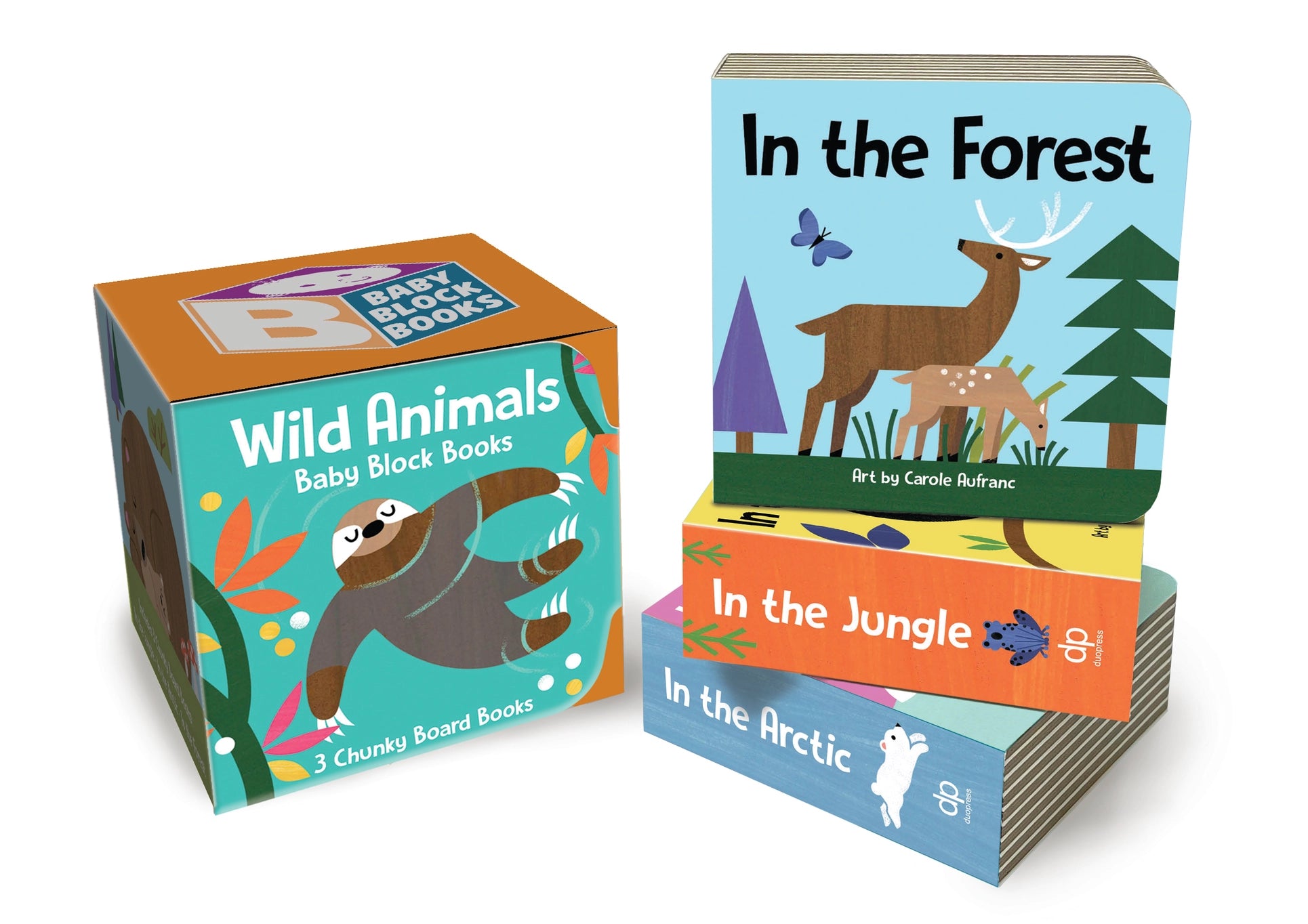 Wild Animals Baby Block Books - Doodlebug's Children's Boutique