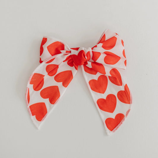 Valentine Heart Bow  - Doodlebug's Children's Boutique