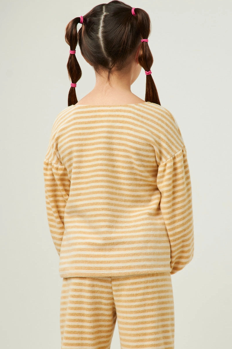 Mustard Stripe Top & Jogger Set - Doodlebug's Children's Boutique