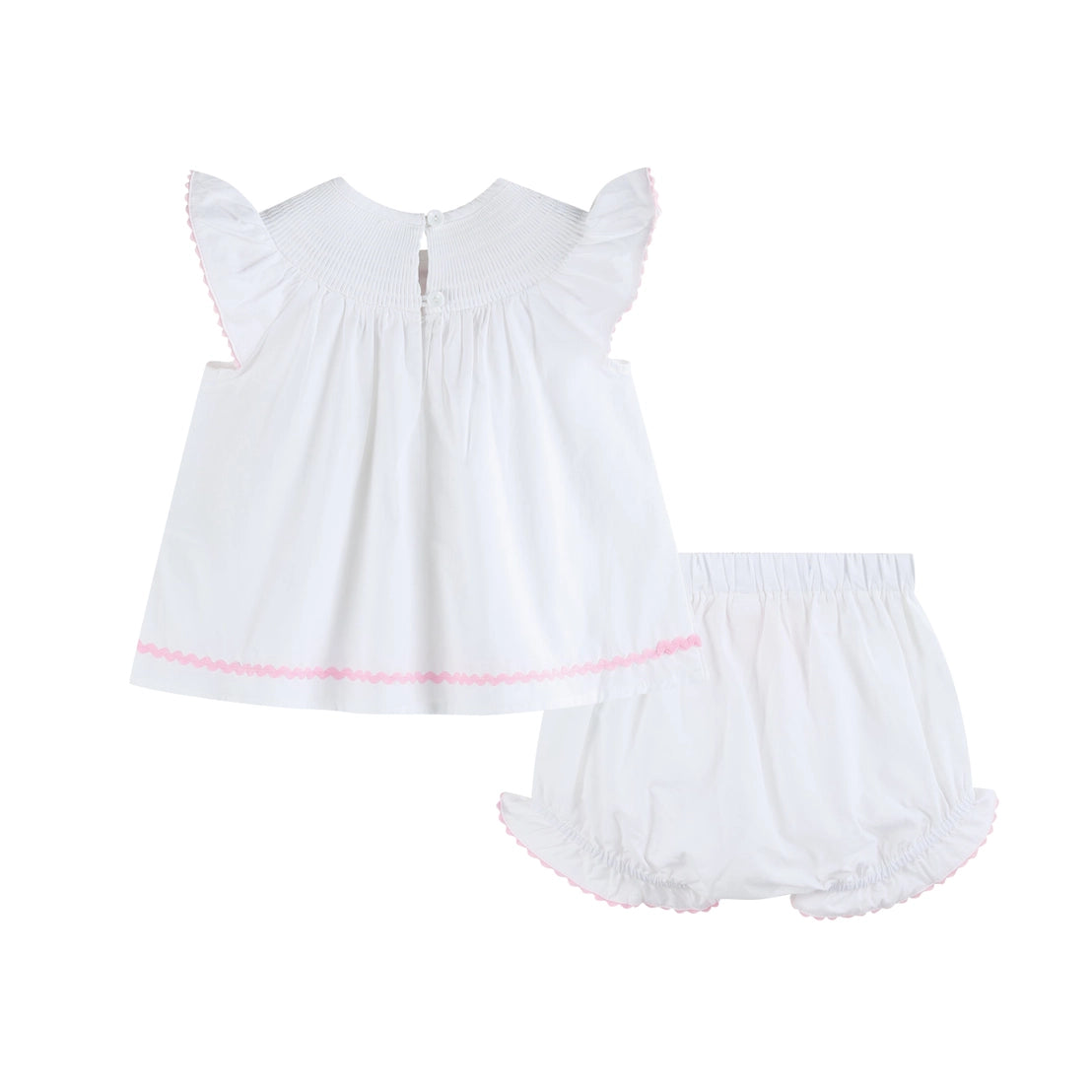 Pink Cross Smocked Dress and Bloomer Set  - Doodlebug's Children's Boutique