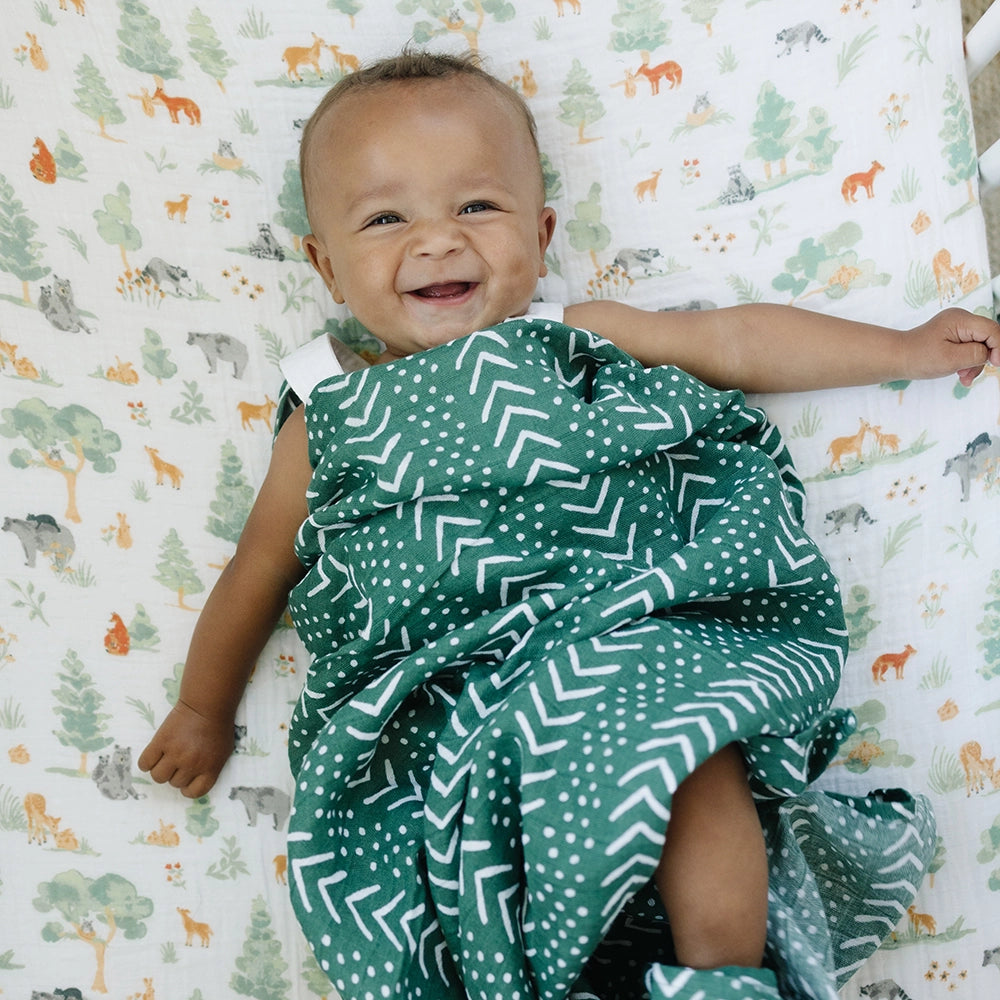 Forest Friends + Mudcloth Classic Muslin Swaddle Blanket Set  - Doodlebug's Children's Boutique