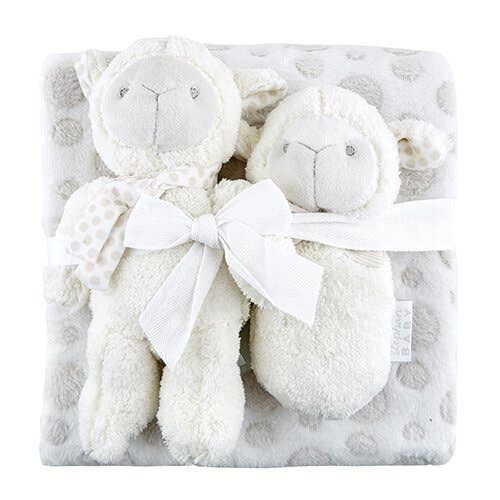 Lamb Blanket & Toy Set - Doodlebug's Children's Boutique