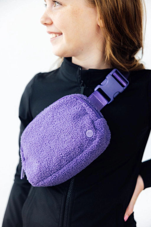 Purple Fleece Belt Bag - Doodlebug's Children's Boutique