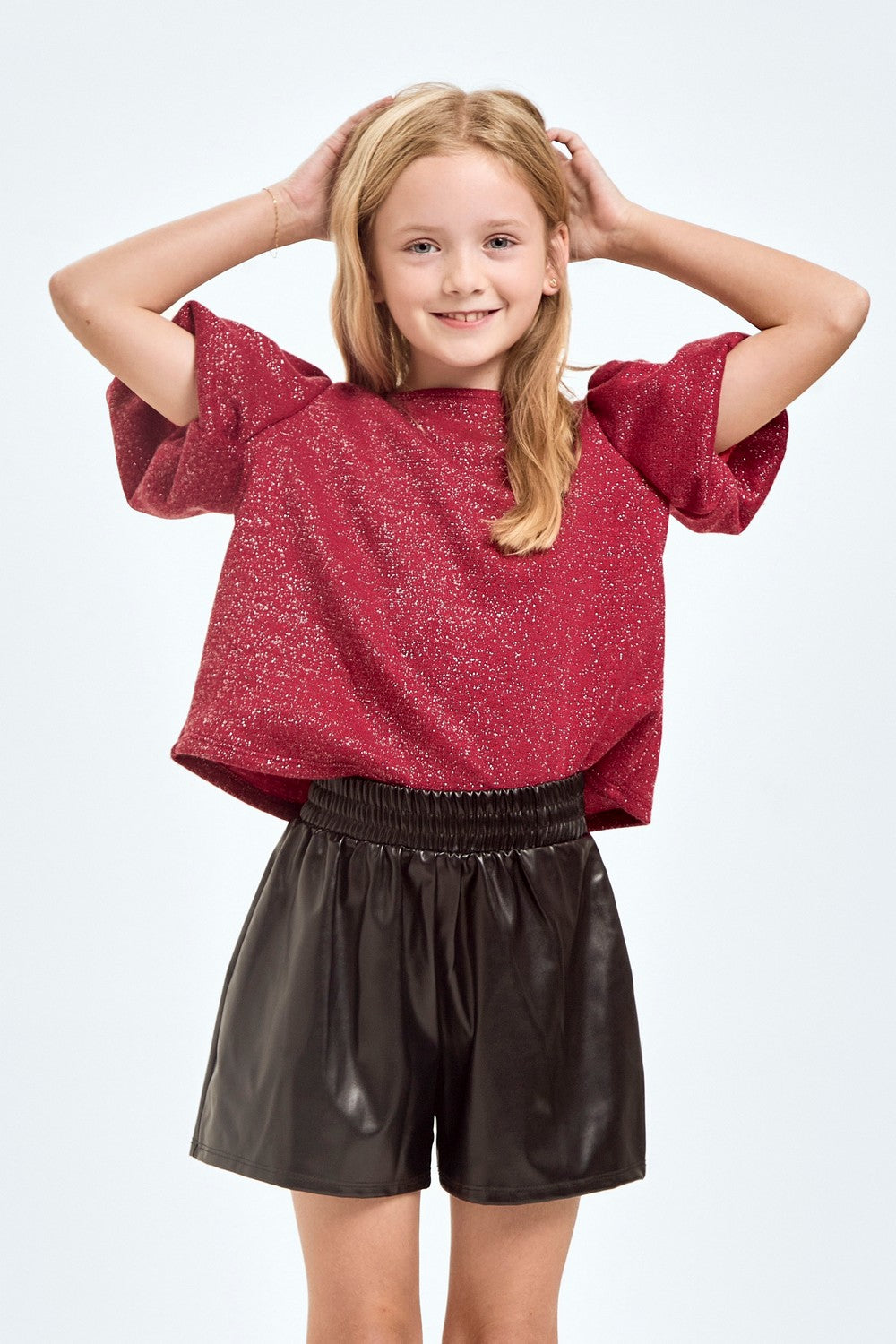 Black Faux Leather Shorts - Doodlebug's Children's Boutique