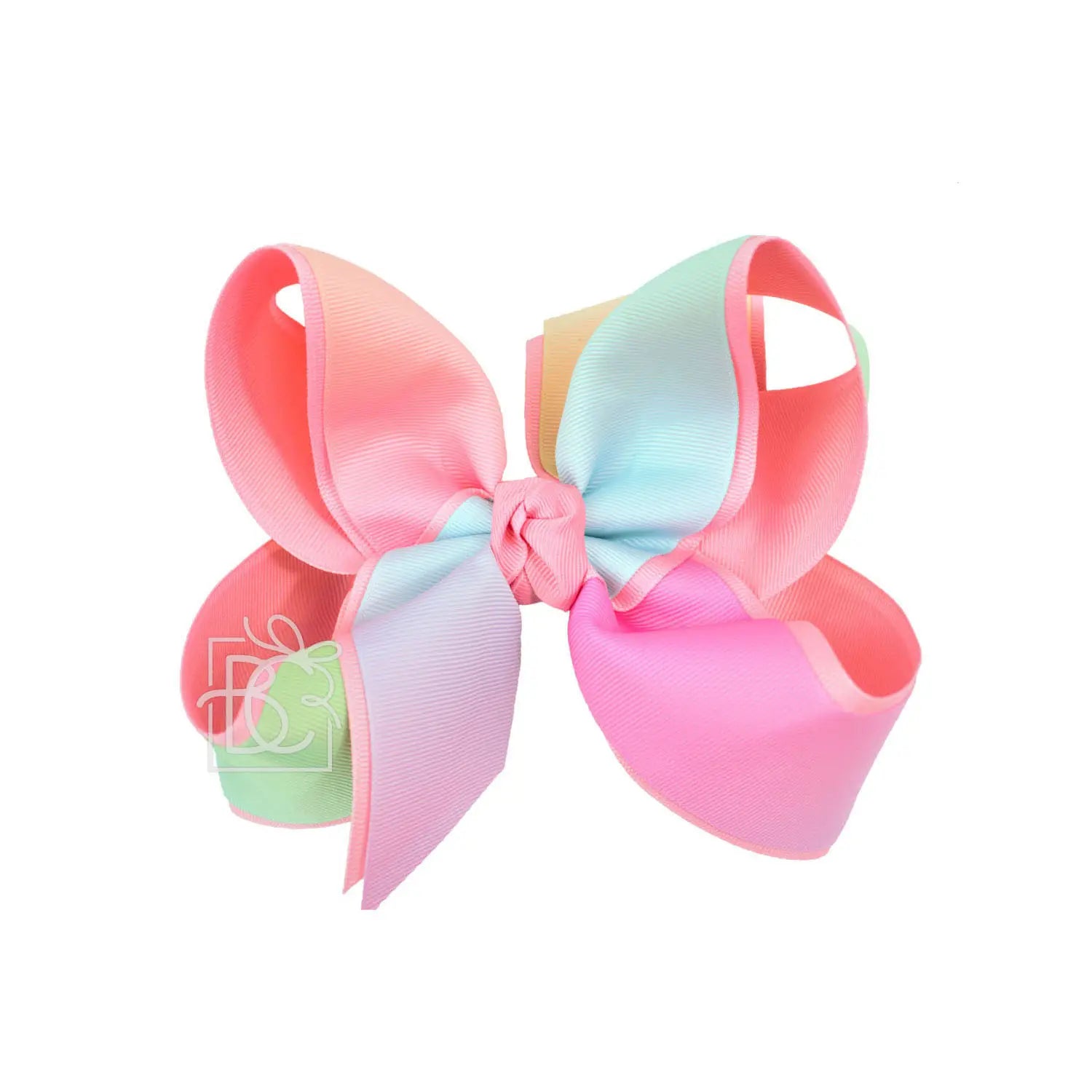 Huge Shell Pink Rainbow Bow  - Doodlebug's Children's Boutique