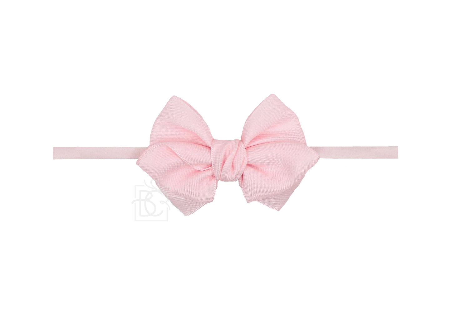 Euro Bow Headband in Powder Pink  - Doodlebug's Children's Boutique