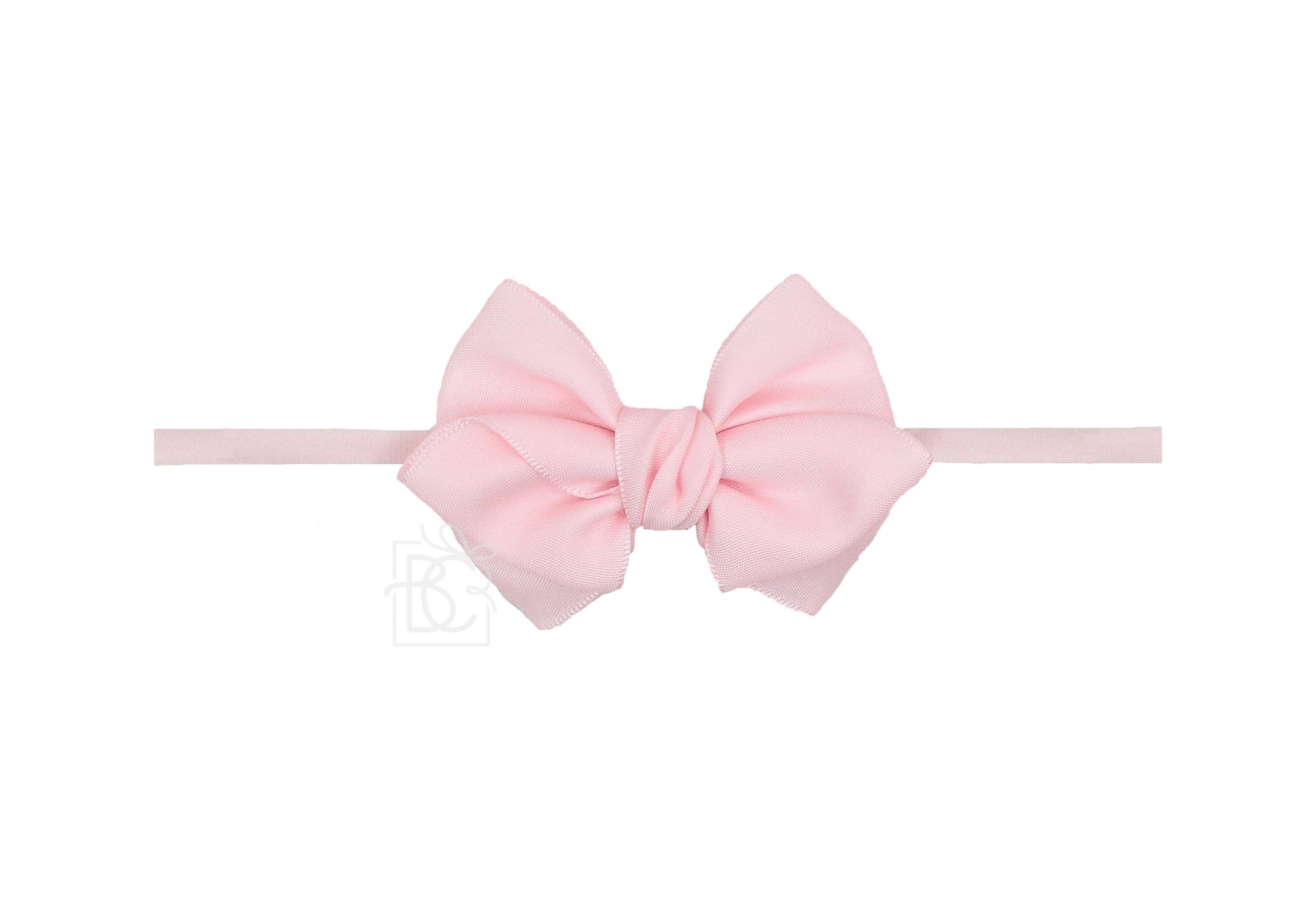 Euro Bow Headband in Powder Pink  - Doodlebug's Children's Boutique