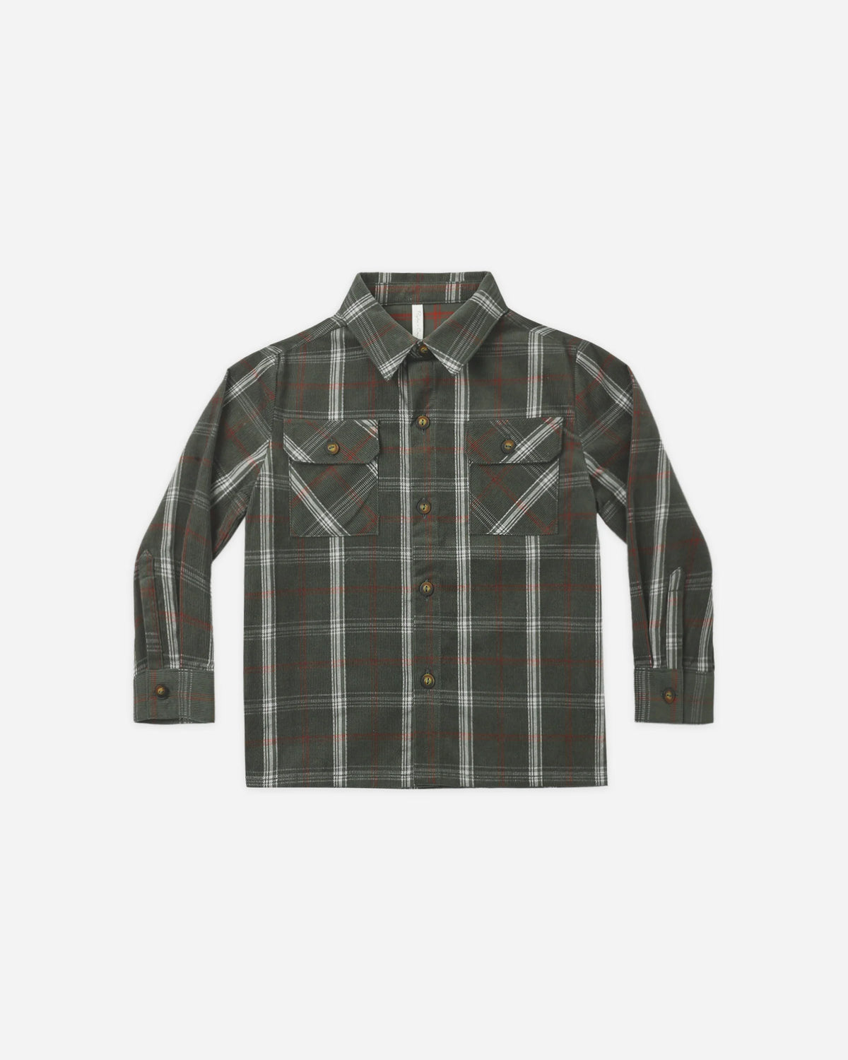 Pocketed Flannel Shirt in Holiday Plaid